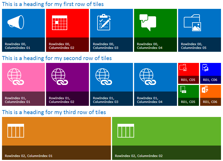 live tiles sharepoint