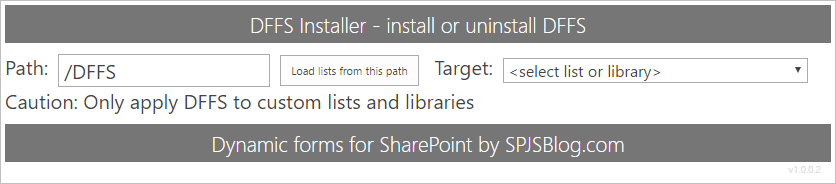 DFFS Package updated | SharePoint JavaScripts